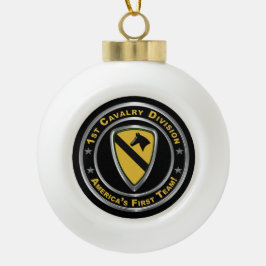 Eerste kerstdivisie Cavalry Keramische Bal Ornament