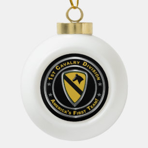 Eerste kerstdivisie Cavalry Keramische Bal Ornament