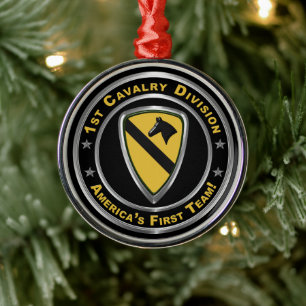Eerste kerstdivisie Cavalry Metalen Ornament