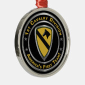 Eerste kerstdivisie Cavalry Metalen Ornament (Rechts)