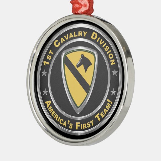 Eerste kerstdivisie Cavalry Metalen Ornament (Links)