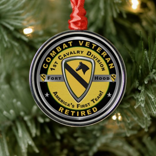 Eerste kerstdivisie Cavalry Metalen Ornament (Boom)