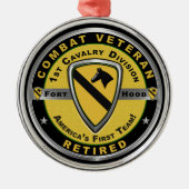 Eerste kerstdivisie Cavalry Metalen Ornament (Voorkant)