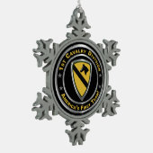 Eerste kerstdivisie Cavalry Tin Sneeuwvlok Ornament (Links)