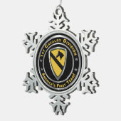 Eerste kerstdivisie Cavalry Tin Sneeuwvlok Ornament (Rechts)
