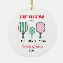 Eerste kerstfamilie van drie Photo Keepsake