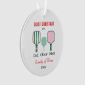 Eerste kerstfamilie van drie Photo Keepsake Ornament (voorkant)