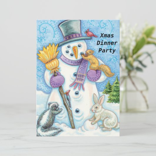 Eerste kerstfeest 2 uitnodiging (Staand voorkant)