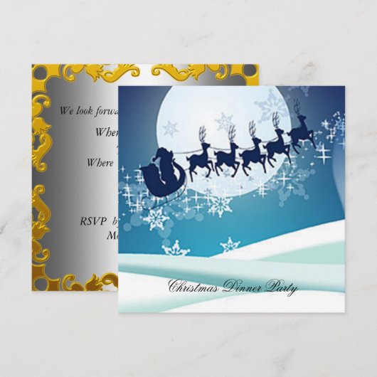 Eerste kerstfeest 3Uitnodiging Kaart (Voorkant / Achterkant)