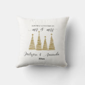 Eerste kerstfeest als de heer en mevrouw Pillow – Kussen (Achterkant)