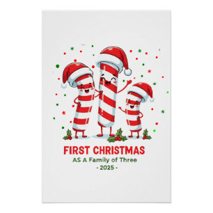 Eerste kerstfeest als gezin perfect poster