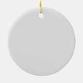 Eerste kerstfeest als gezin van zes pinguïns keramisch ornament (Achterkant)