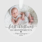 Eerste kerstfeest als grootouders 2 foto ornament (voorkant)