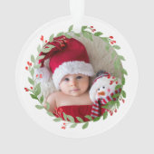 Eerste kerstfeest als grootouders aangepaste babyf ornament (achterkant)