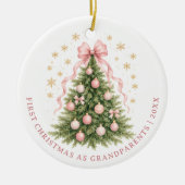 Eerste kerstfeest als grootouders keramisch ornament (Voorkant)
