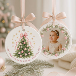 Eerste kerstfeest als grootouders keramisch ornament