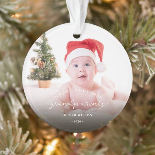 Eerste kerstfeest als grootouders kerst familie ornament (Boom)