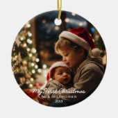 Eerste kerstfeest als grote broer ornament (Voorkant)