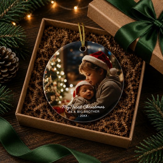Eerste kerstfeest als grote broer ornament
