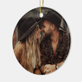 Eerste kerstfeest als meneer en mevrouw aangepaste keramisch ornament (Links)