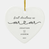 Eerste kerstfeest als meneer & meneer Ornament (Voorkant)