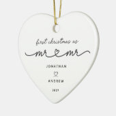 Eerste kerstfeest als meneer & meneer Ornament (Links)