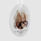 Eerste kerstfeest als oma foto ornament (voorkant)