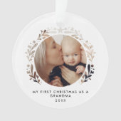 Eerste kerstfeest als oma foto ornament (voorkant)