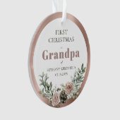 Eerste kerstfeest als opa foto-aandenken ornament (voorkant)