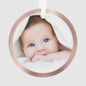 Eerste kerstfeest als opa foto-aandenken ornament (achterkant)