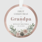 Eerste kerstfeest als opa foto-aandenken ornament (voorkant)