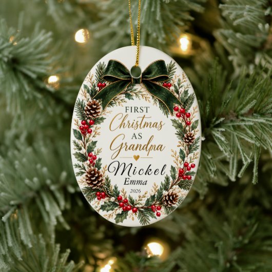 Eerste kerstfeest als opa ornament | Gepersonalise (Boom)