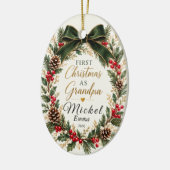 Eerste kerstfeest als opa ornament | Gepersonalise (Links)