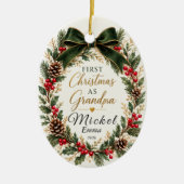 Eerste kerstfeest als opa ornament | Gepersonalise (Voorkant)
