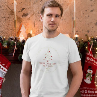 Eerste kerstfeest als papa Familie Matching T-shirt