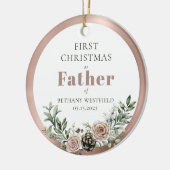 Eerste kerstfeest als vader foto-aandenken keramisch ornament (Links)