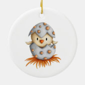 Eerste kerstfeest Baby Bird Aangepast Keramisch Ornament (Achterkant)