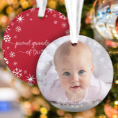 Eerste kerstfeest Baby Foto Snowflakes Grootouders Ornament