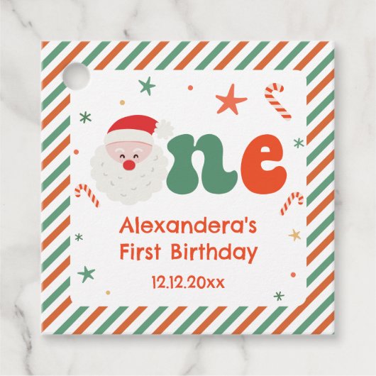 Eerste kerstfeest bedankjes labels (Voorkant)