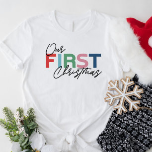 Eerste kerstfeest Dames Wit T-shirt