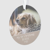 Eerste kerstfeest Dog Pet Photo Keepomwille Orname Ornament (voorkant)
