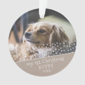 Eerste kerstfeest Dog Pet Photo Keepomwille Orname Ornament (voorkant)