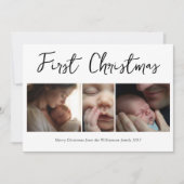 Eerste kerstfeest feestdagenkaart (Voorkant)