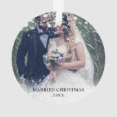 Eerste Kerstfeest | Fotovakantie Ornament (achterkant)