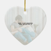 Eerste Kerstfeest Gehuwd als Mr. en mevrouw PHOTO  Keramisch Ornament (Achterkant)