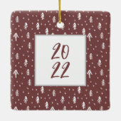 Eerste Kerstfeest Gehuwd als Mr. & Mrs Foto Keramisch Ornament (Achterkant)