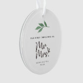 Eerste kerstfeest Gehuwd met acrylOrnament Ornament (voorkant)