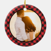 Eerste Kerstfeest gehuwd met vrachtwagen Pset de h Keramisch Ornament (Achterkant)