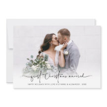 Eerste kerstfeest Gehuwde foto Bekleken jaar