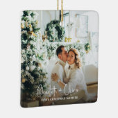 Eerste kerstfeest Gehuwde foto Keepomwille Keramisch Ornament (Rechts)